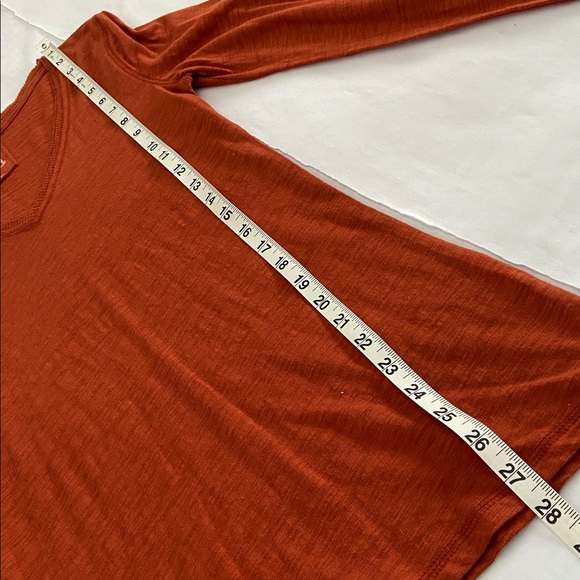 Mudd Y2K Retro Long Sleeve Rust Orange Heather Shirt Juniors Size Medium - Picture 9 of 11